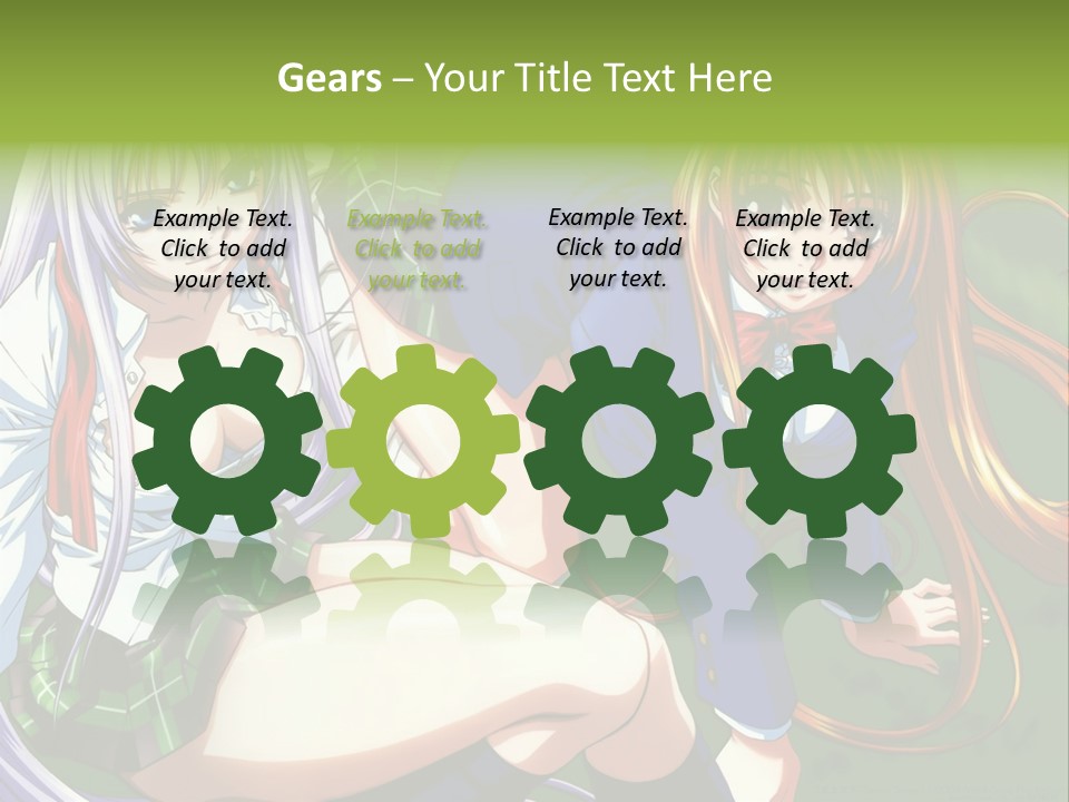 A Couple Of Anime Girls Are Posing For A Picture PowerPoint Template