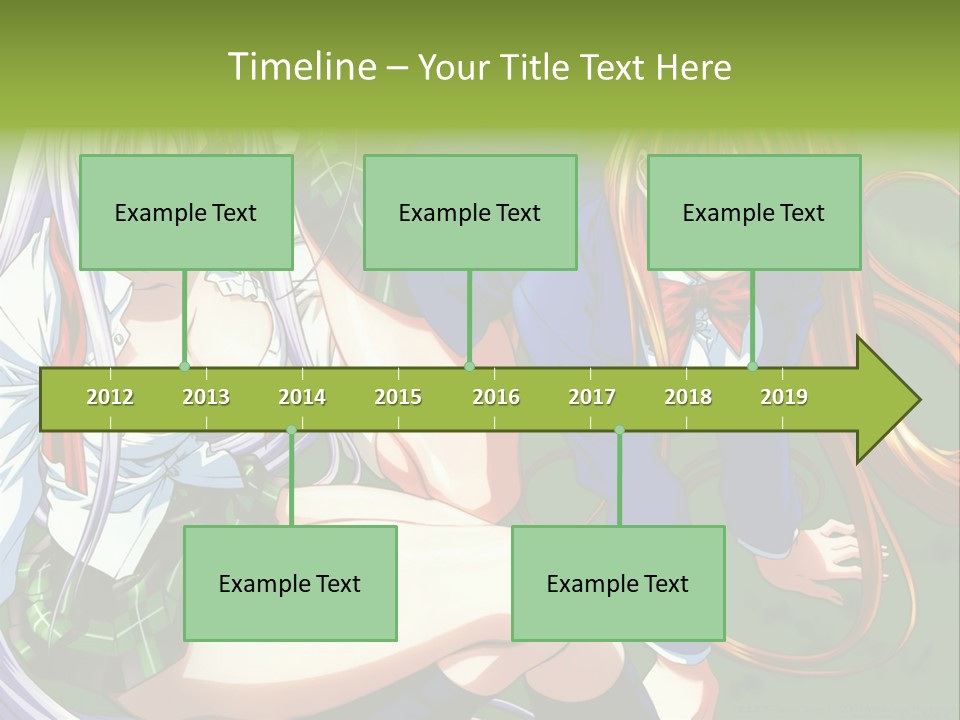 A Couple Of Anime Girls Are Posing For A Picture PowerPoint Template