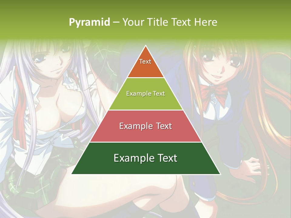 A Couple Of Anime Girls Are Posing For A Picture PowerPoint Template