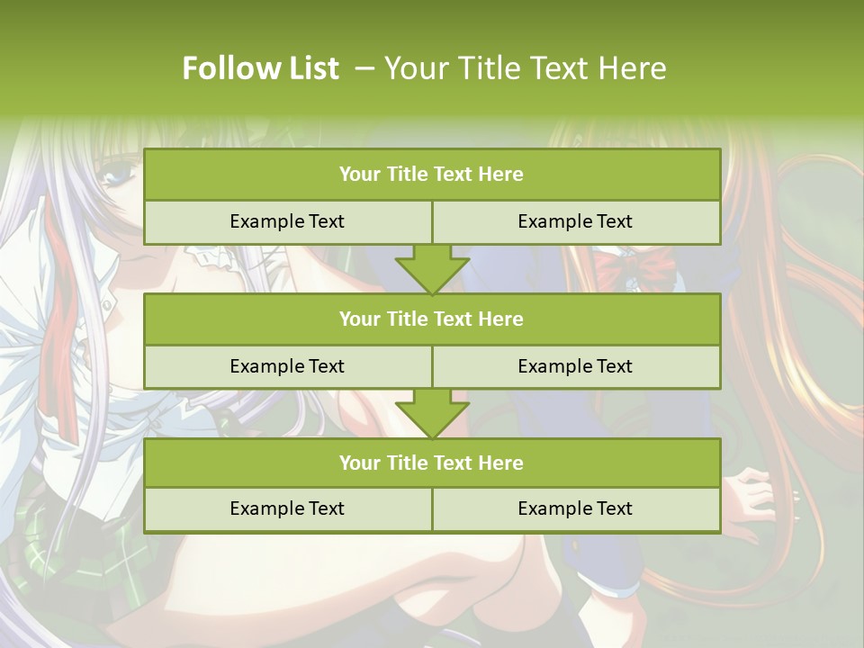 A Couple Of Anime Girls Are Posing For A Picture PowerPoint Template