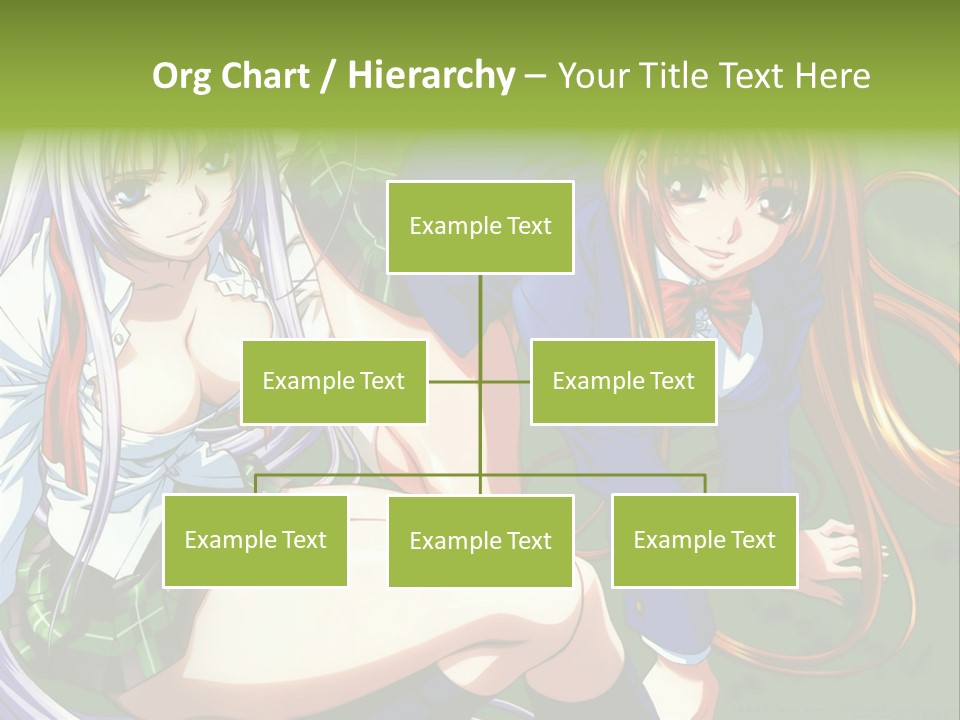 A Couple Of Anime Girls Are Posing For A Picture PowerPoint Template