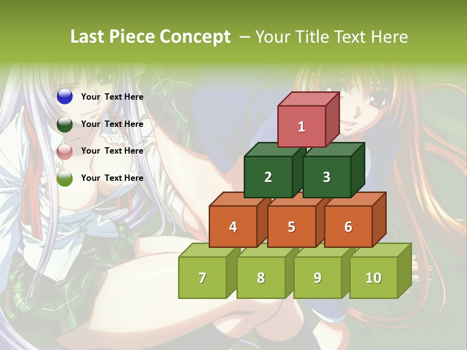 A Couple Of Anime Girls Are Posing For A Picture PowerPoint Template