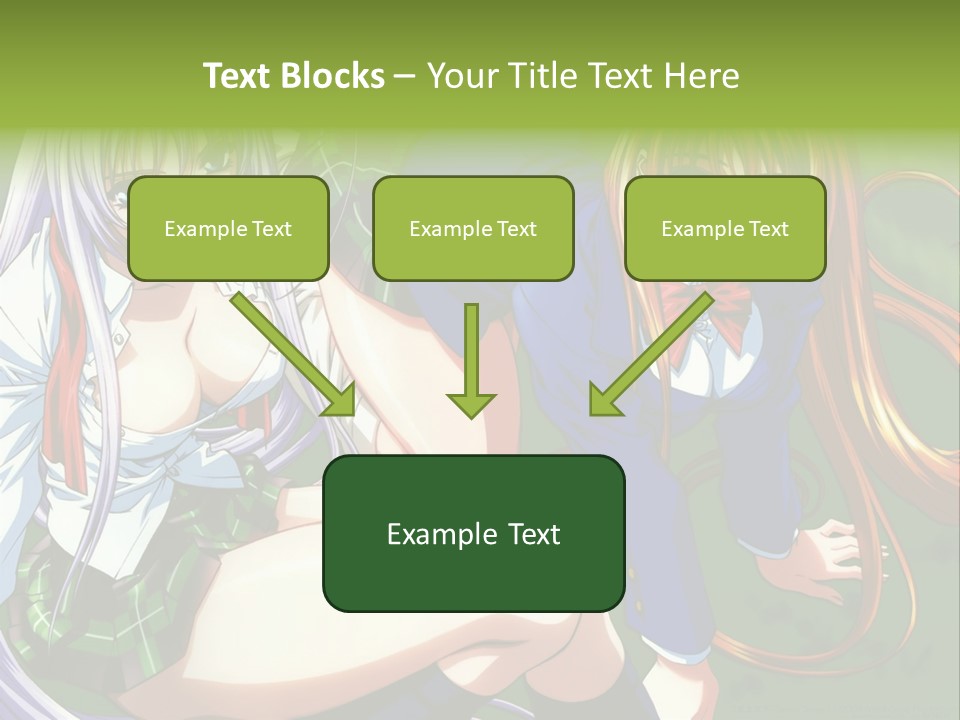 A Couple Of Anime Girls Are Posing For A Picture PowerPoint Template