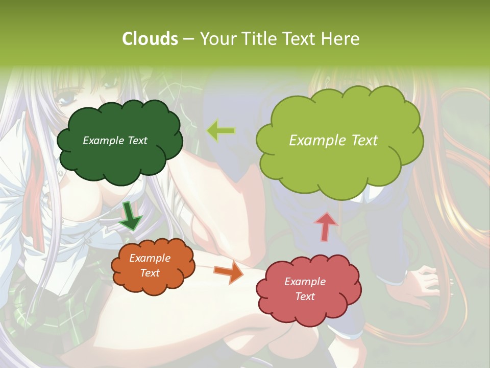 A Couple Of Anime Girls Are Posing For A Picture PowerPoint Template