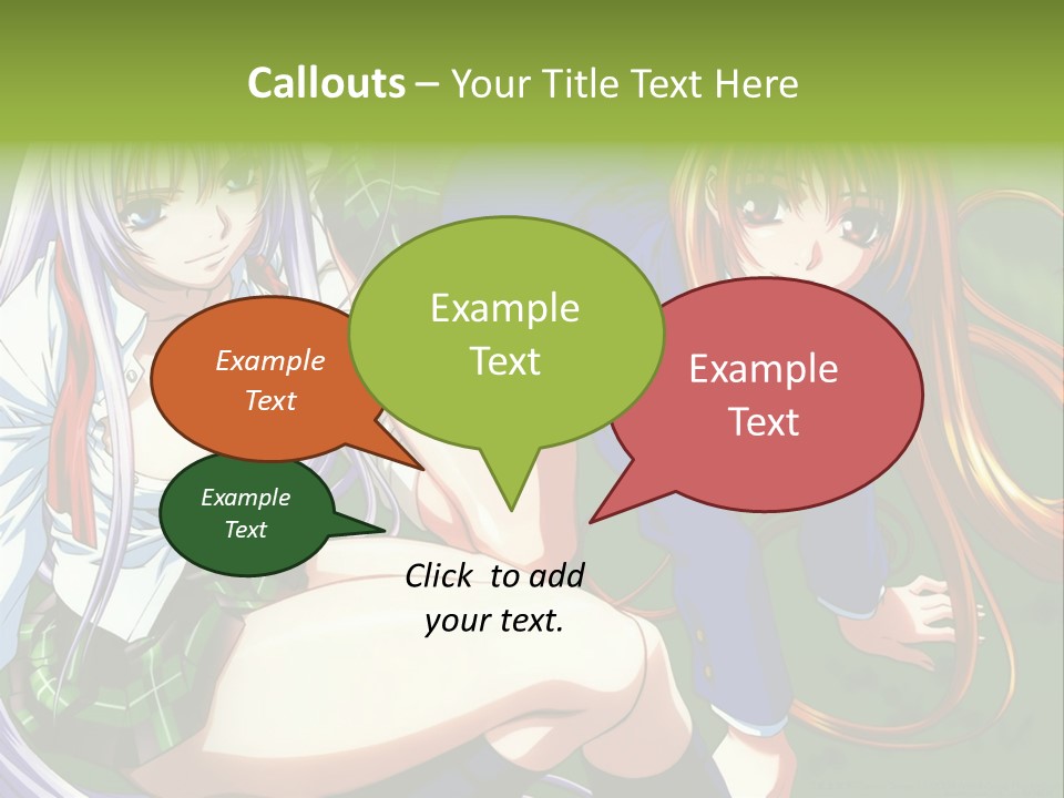 A Couple Of Anime Girls Are Posing For A Picture PowerPoint Template