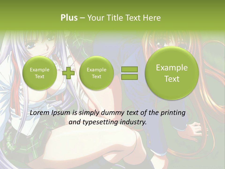 A Couple Of Anime Girls Are Posing For A Picture PowerPoint Template