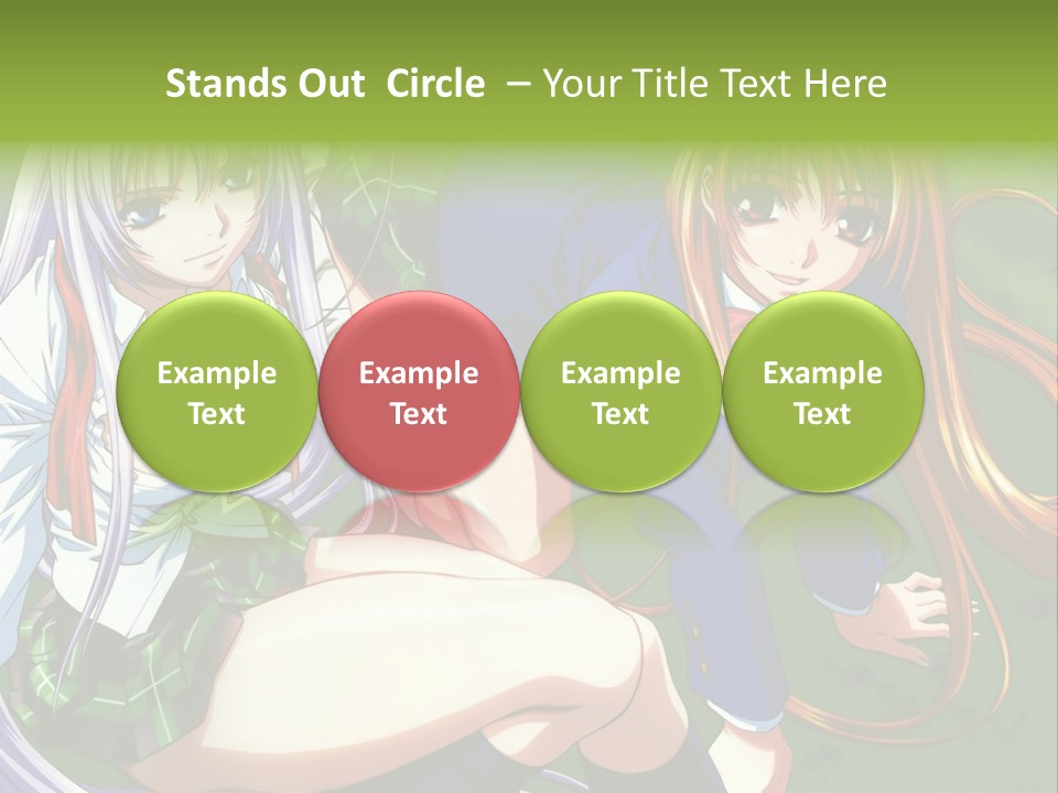 A Couple Of Anime Girls Are Posing For A Picture PowerPoint Template