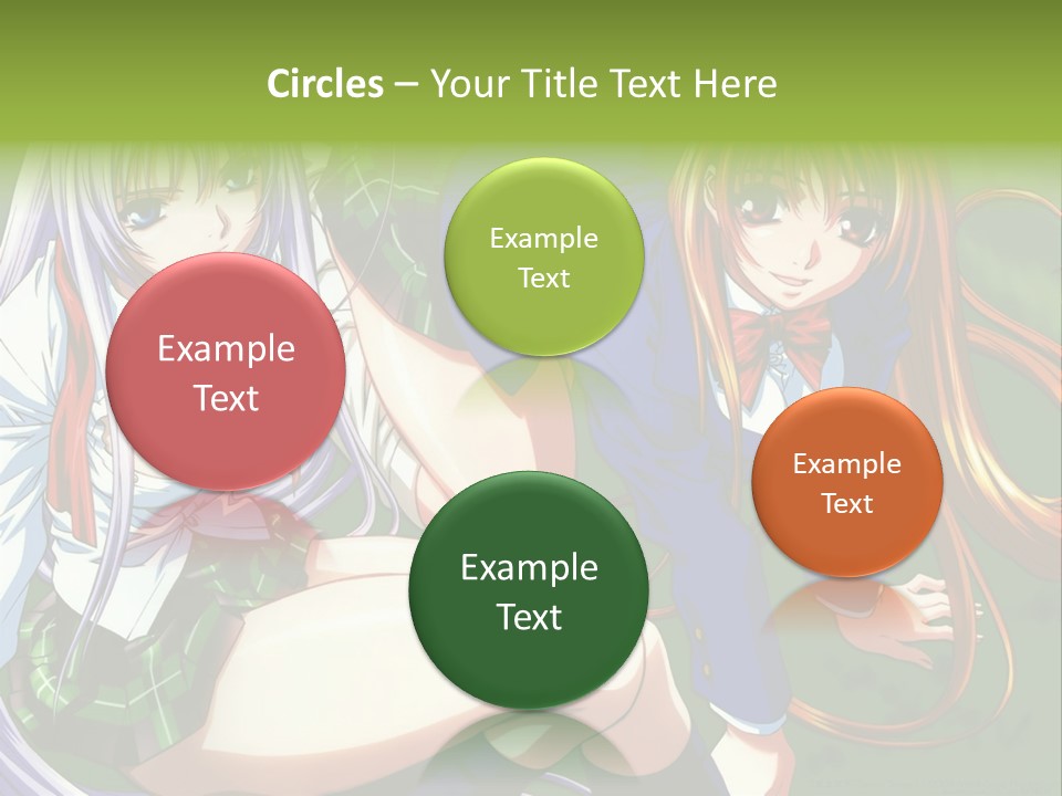 A Couple Of Anime Girls Are Posing For A Picture PowerPoint Template