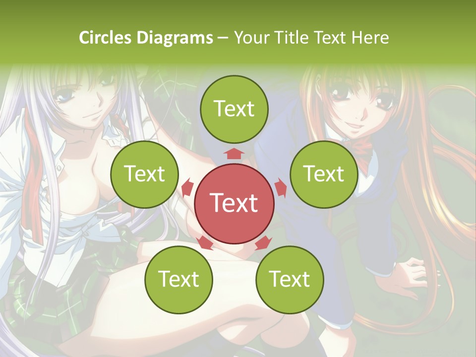 A Couple Of Anime Girls Are Posing For A Picture PowerPoint Template