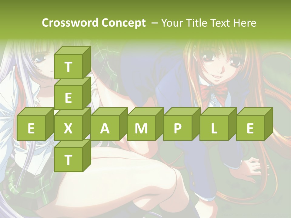 A Couple Of Anime Girls Are Posing For A Picture PowerPoint Template