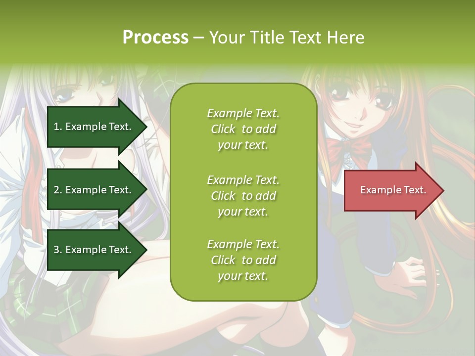 A Couple Of Anime Girls Are Posing For A Picture PowerPoint Template