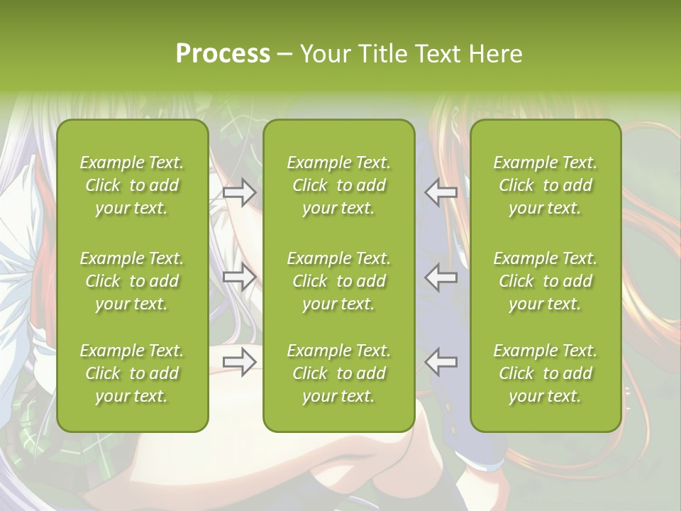 A Couple Of Anime Girls Are Posing For A Picture PowerPoint Template