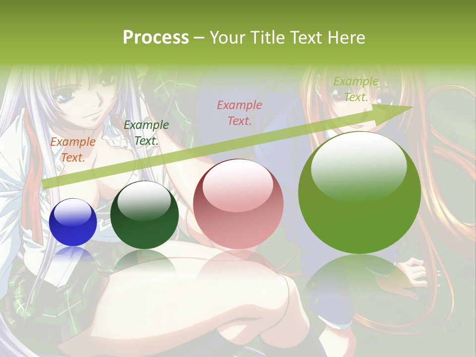 A Couple Of Anime Girls Are Posing For A Picture PowerPoint Template