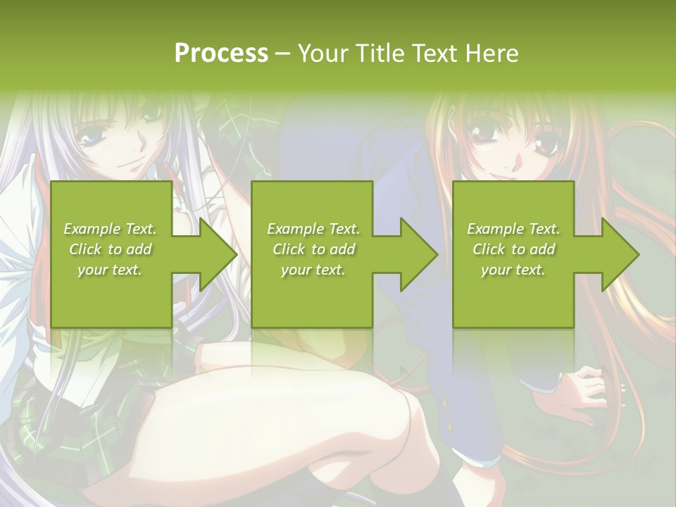 A Couple Of Anime Girls Are Posing For A Picture PowerPoint Template