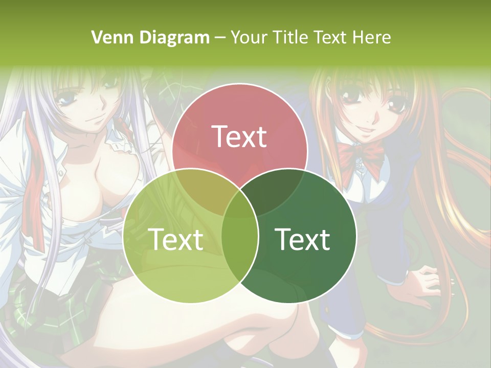 A Couple Of Anime Girls Are Posing For A Picture PowerPoint Template