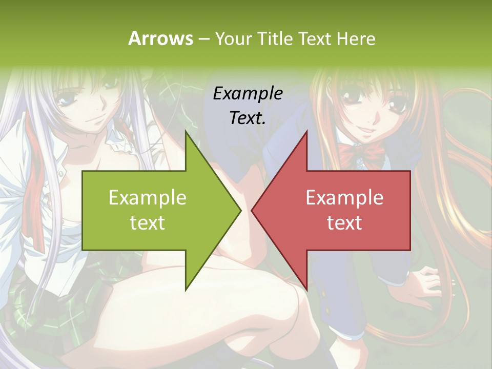 A Couple Of Anime Girls Are Posing For A Picture PowerPoint Template
