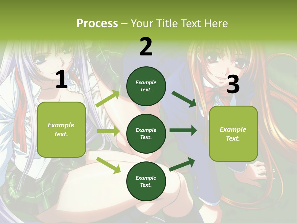 A Couple Of Anime Girls Are Posing For A Picture PowerPoint Template