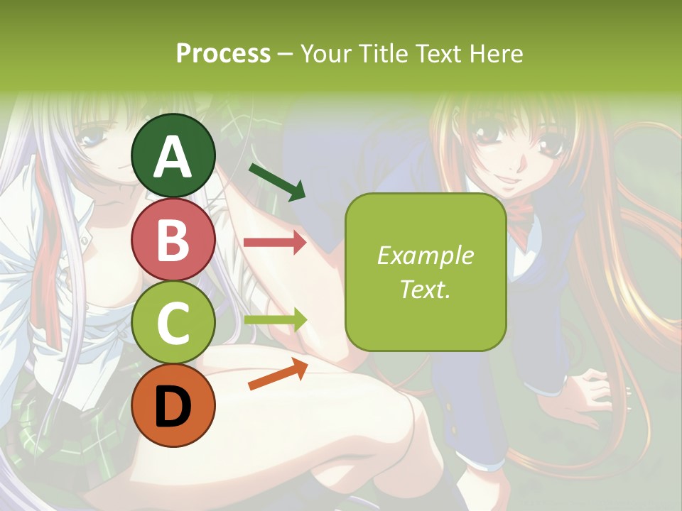 A Couple Of Anime Girls Are Posing For A Picture PowerPoint Template