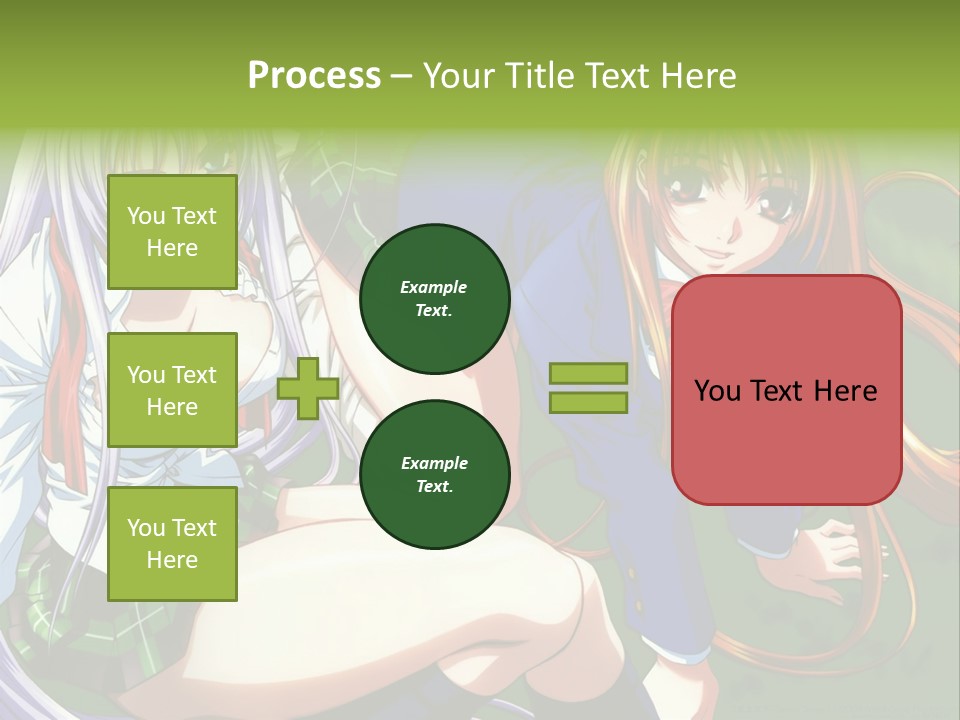 A Couple Of Anime Girls Are Posing For A Picture PowerPoint Template