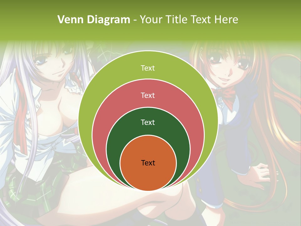 A Couple Of Anime Girls Are Posing For A Picture PowerPoint Template