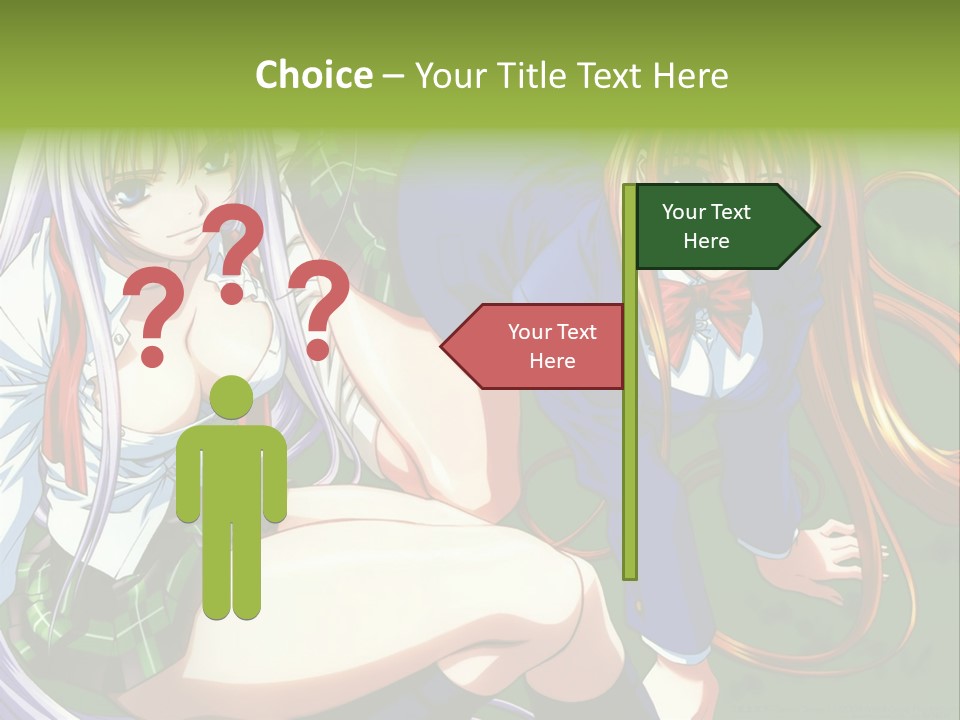 A Couple Of Anime Girls Are Posing For A Picture PowerPoint Template