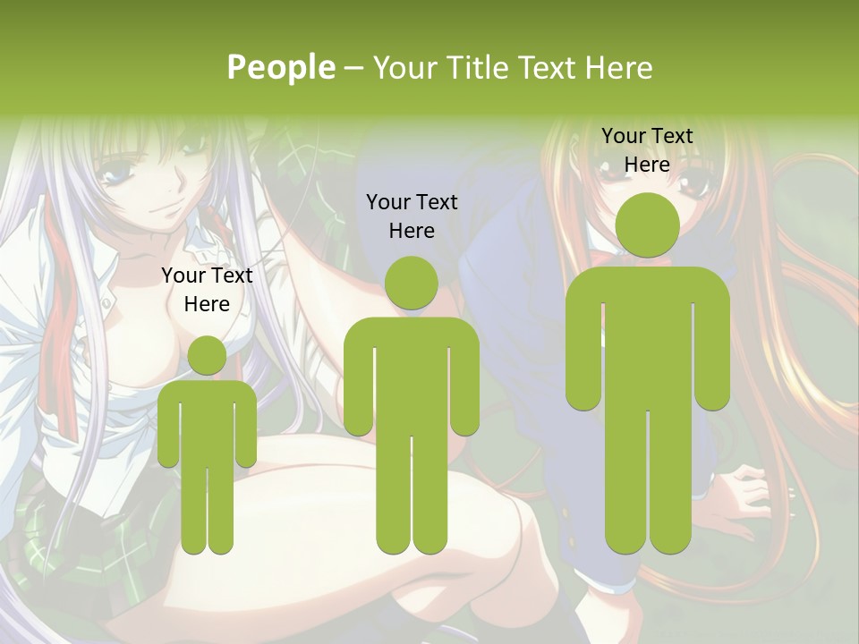 A Couple Of Anime Girls Are Posing For A Picture PowerPoint Template
