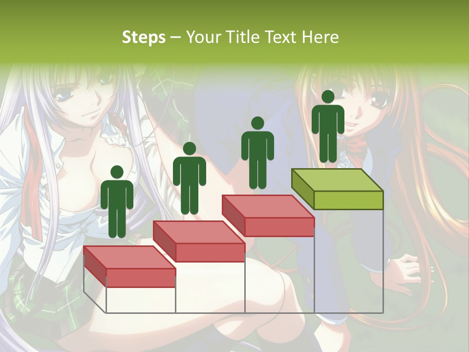 A Couple Of Anime Girls Are Posing For A Picture PowerPoint Template
