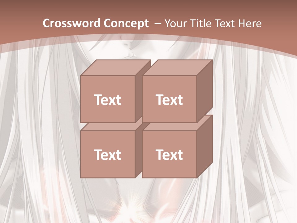 A Anime Character With Long Hair And Red Eyes PowerPoint Template