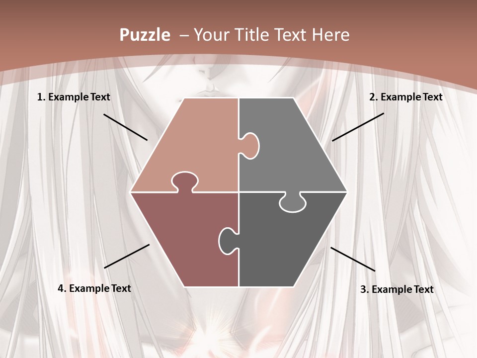 A Anime Character With Long Hair And Red Eyes PowerPoint Template