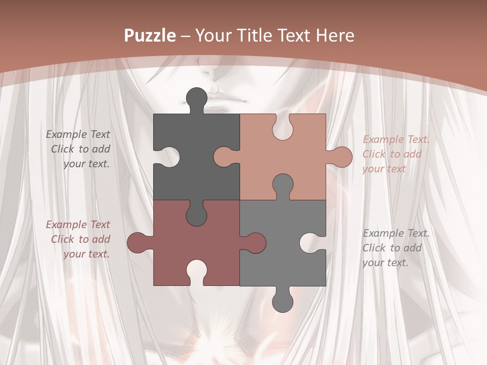 A Anime Character With Long Hair And Red Eyes PowerPoint Template