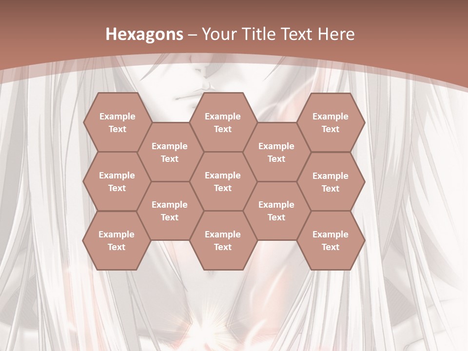 A Anime Character With Long Hair And Red Eyes PowerPoint Template