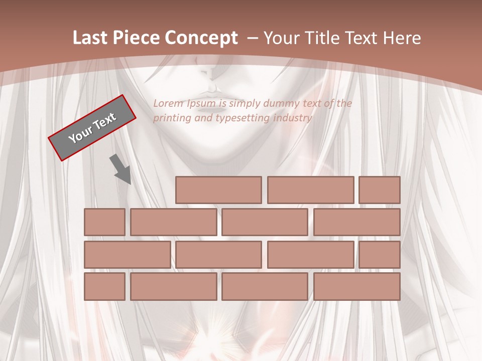 A Anime Character With Long Hair And Red Eyes PowerPoint Template