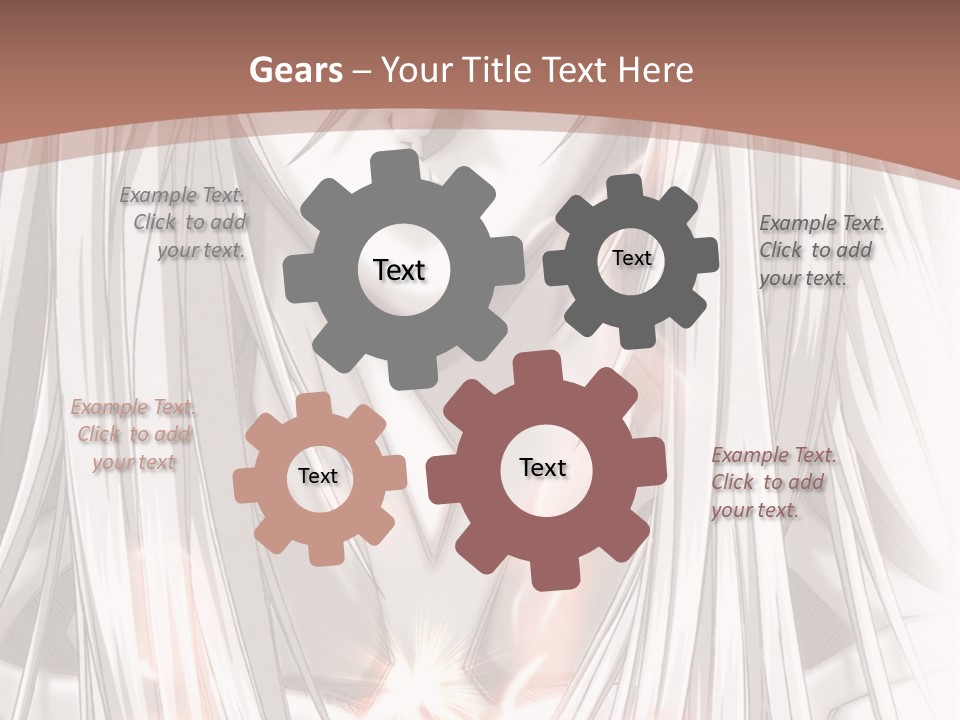 A Anime Character With Long Hair And Red Eyes PowerPoint Template