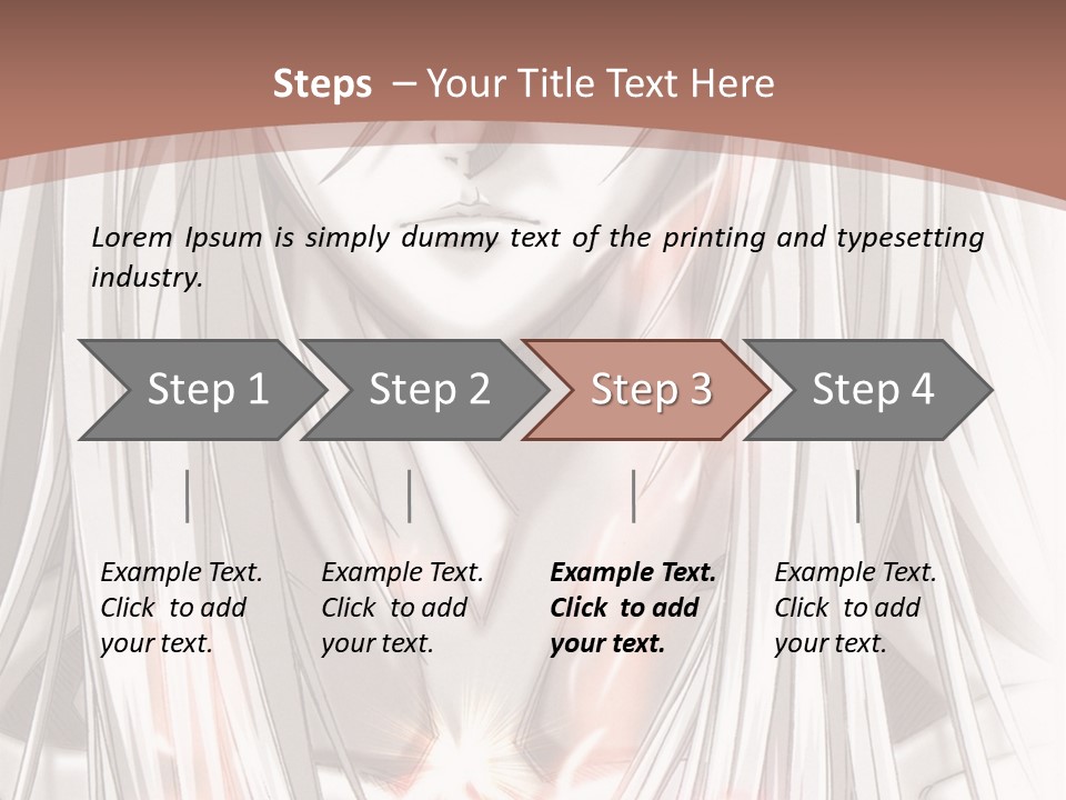 A Anime Character With Long Hair And Red Eyes PowerPoint Template