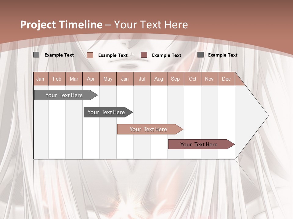 A Anime Character With Long Hair And Red Eyes PowerPoint Template