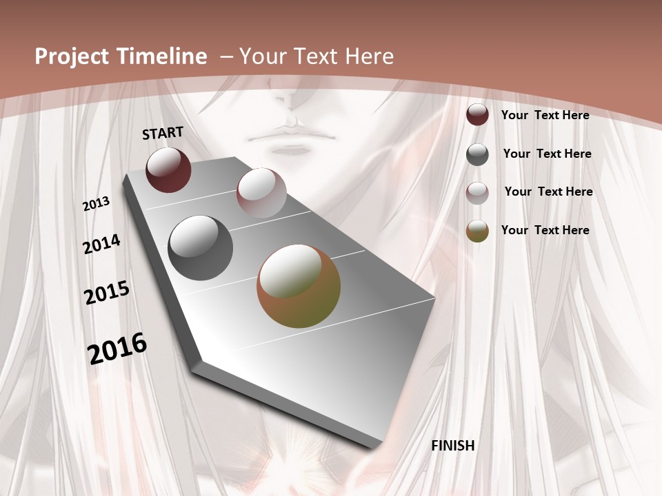 A Anime Character With Long Hair And Red Eyes PowerPoint Template