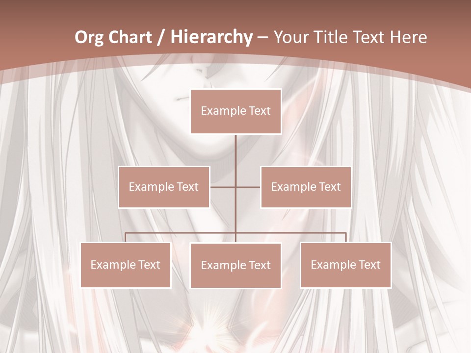 A Anime Character With Long Hair And Red Eyes PowerPoint Template