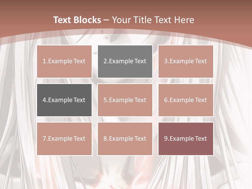 A Anime Character With Long Hair And Red Eyes PowerPoint Template