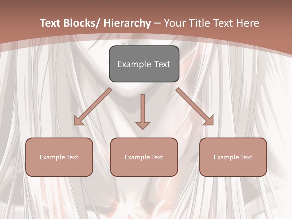 A Anime Character With Long Hair And Red Eyes PowerPoint Template