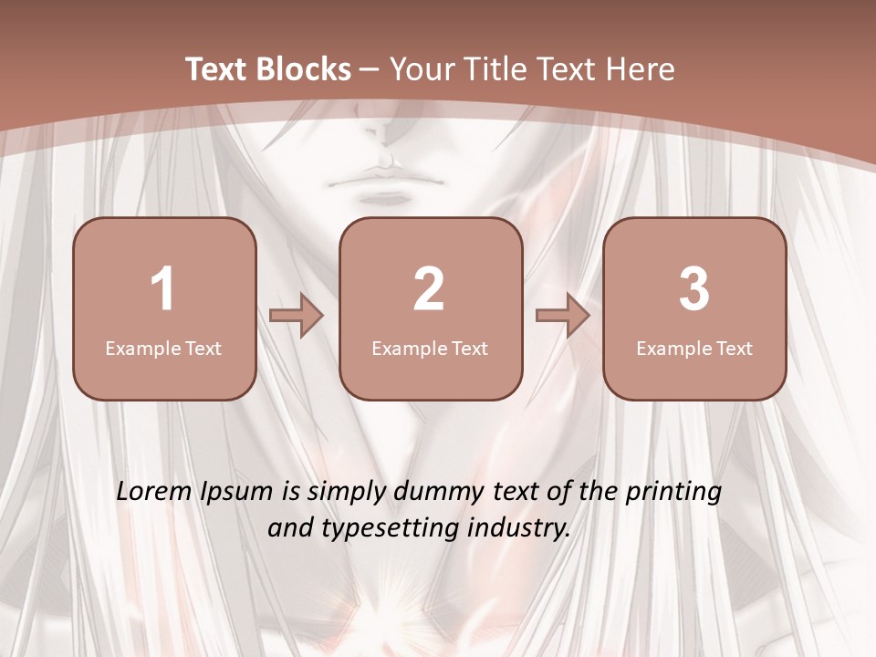 A Anime Character With Long Hair And Red Eyes PowerPoint Template