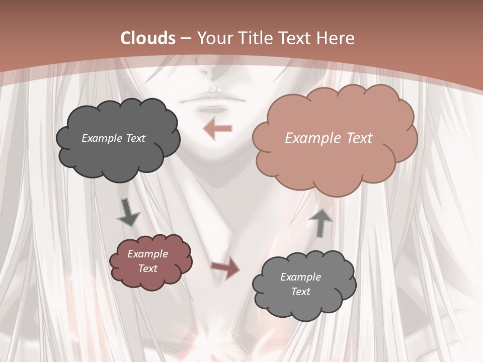 A Anime Character With Long Hair And Red Eyes PowerPoint Template