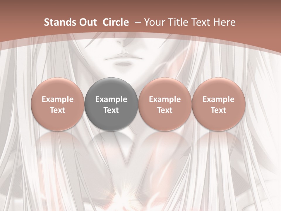 A Anime Character With Long Hair And Red Eyes PowerPoint Template