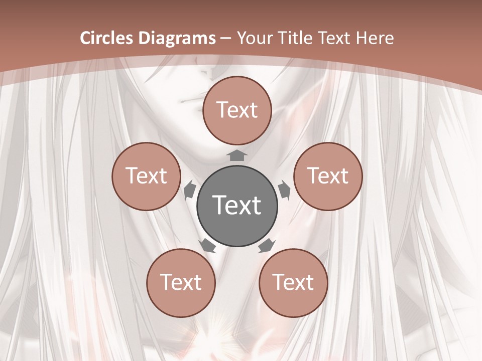 A Anime Character With Long Hair And Red Eyes PowerPoint Template