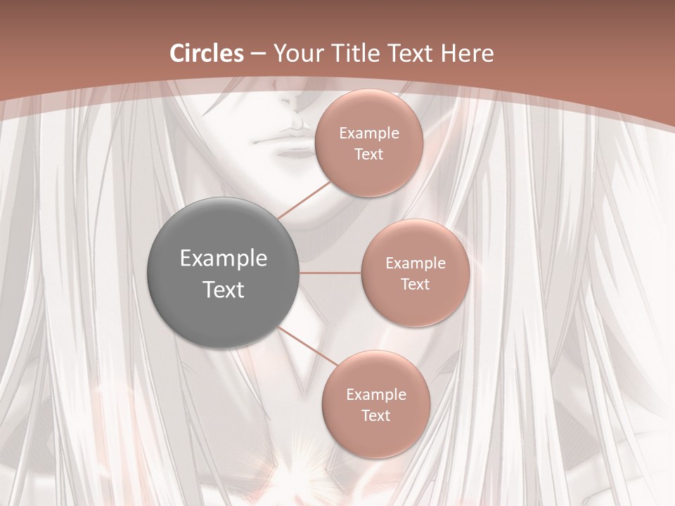 A Anime Character With Long Hair And Red Eyes PowerPoint Template