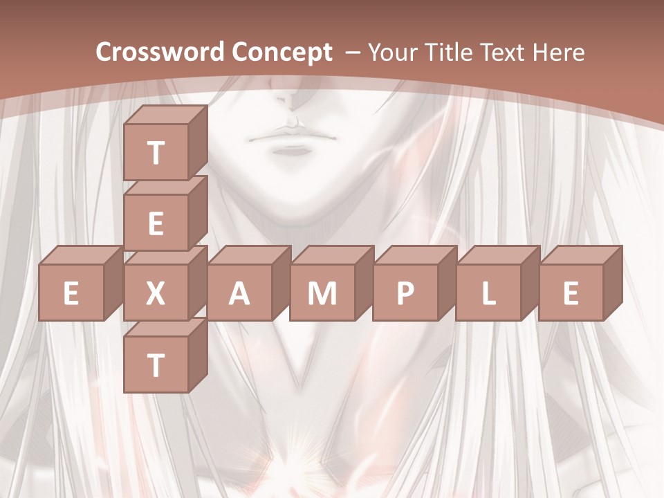 A Anime Character With Long Hair And Red Eyes PowerPoint Template