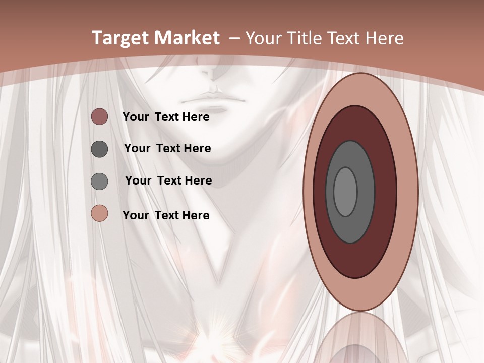 A Anime Character With Long Hair And Red Eyes PowerPoint Template