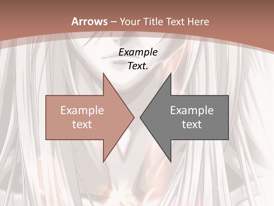 A Anime Character With Long Hair And Red Eyes PowerPoint Template