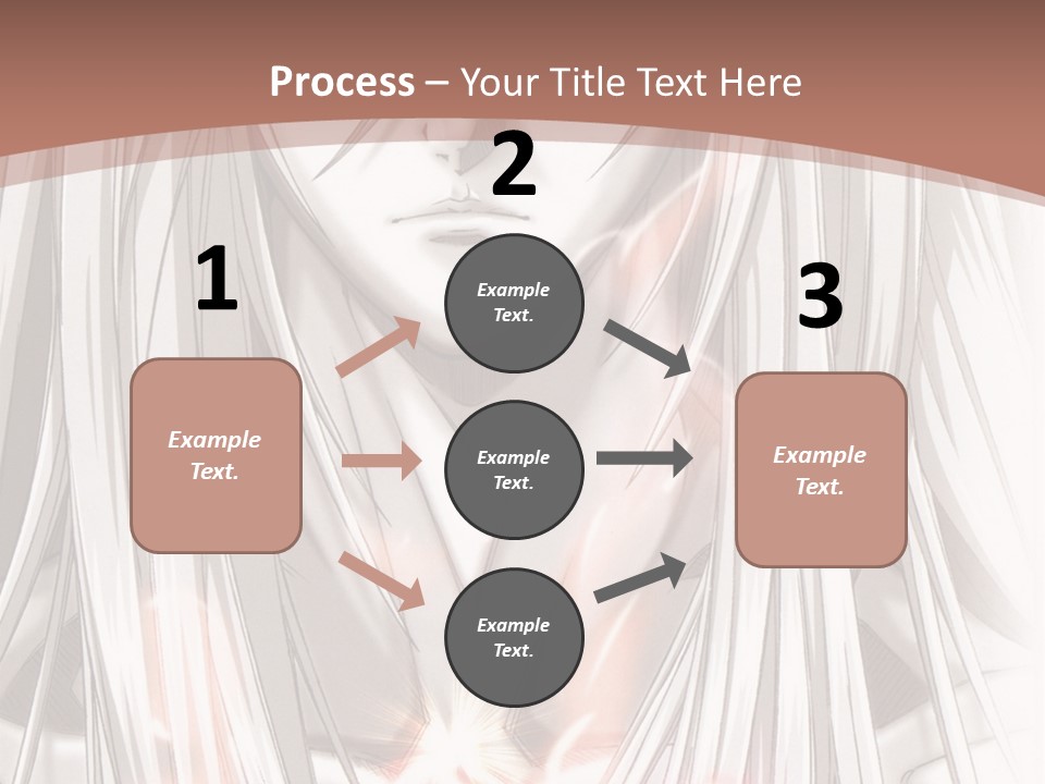 A Anime Character With Long Hair And Red Eyes PowerPoint Template