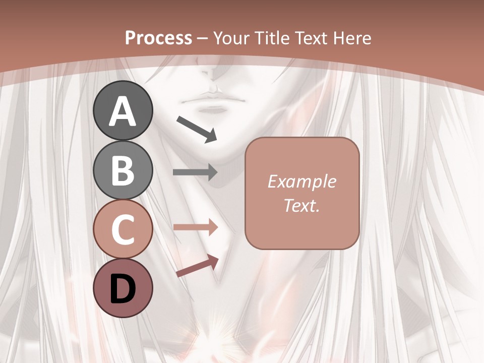 A Anime Character With Long Hair And Red Eyes PowerPoint Template