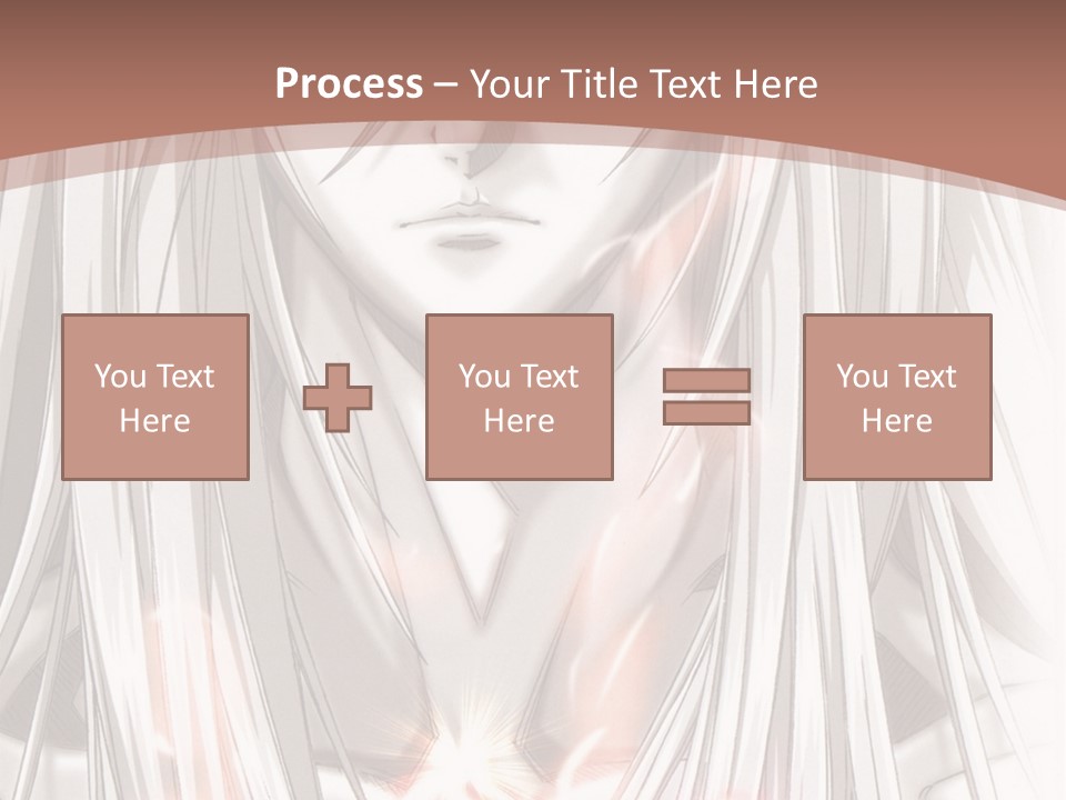 A Anime Character With Long Hair And Red Eyes PowerPoint Template